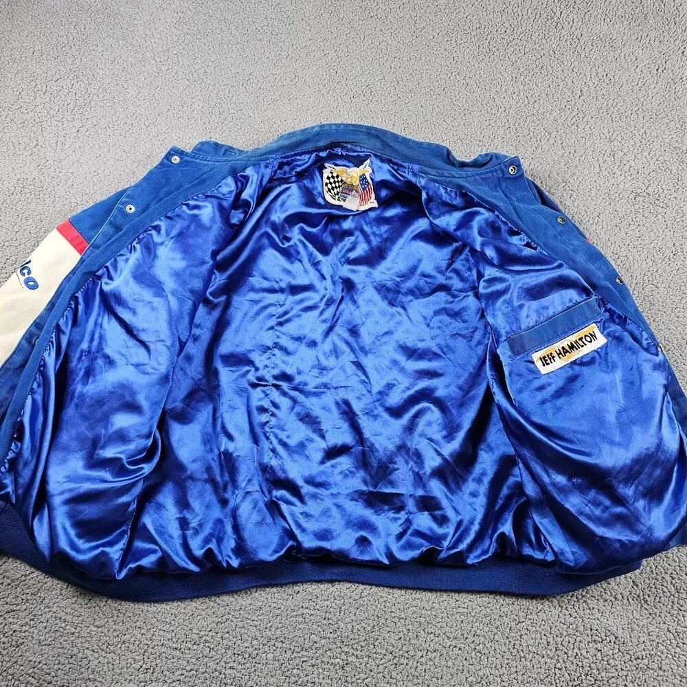 Vintage Jeff Hamilton Dale Earnhardt Jr Jacket Mens 2XL #3 Distressed Nascar 90s